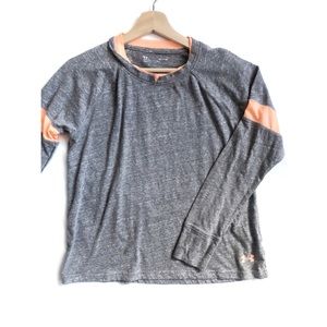 Under armour grey/orange long sleeve shirt ✨